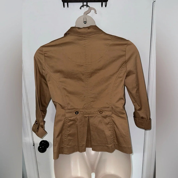 Charter Club Brown military Style Jacket with Gold Buttons Sz L #1471 - Picture 3 of 7